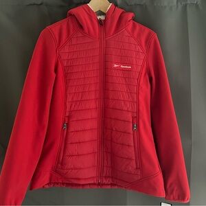 Reebok Red Puffer Jacket Modern Insulated Design